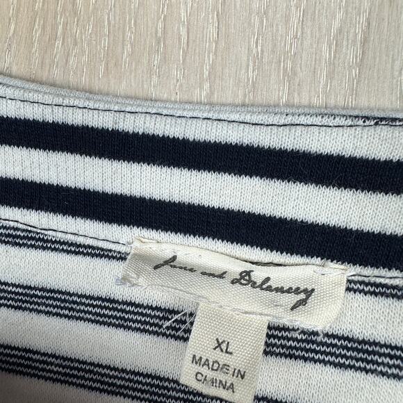 Jane and Delancey Stripe Knit Preppy Nautical Open Front Cardigan Sweater XL - Picture 9 of 14